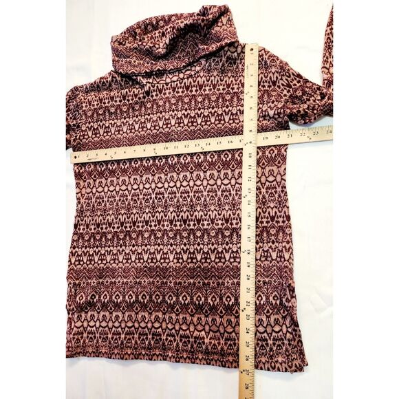 St. John’s Bay Size S Mauve Pink Cowl Neck Sweater Tunic Long Sleeve - Picture 3 of 4